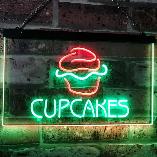 ADVPRO Cupcakes Bakery Shop Indoor Display Dual Color LED Neon Sign st6-m2106 - Green & Red