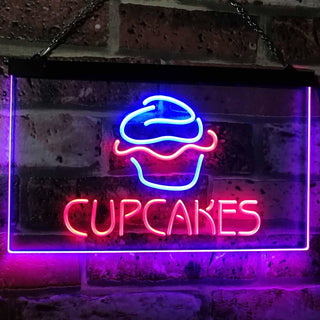 ADVPRO Cupcakes Bakery Shop Indoor Display Dual Color LED Neon Sign st6-m2106 - Red & Blue