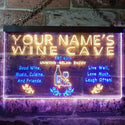 ADVPRO Name Personalized Custom Wine Cave Bar Pub Neon Light Sign Dual Color LED Neon Sign st6-qw-tm - Blue & Yellow