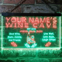 ADVPRO Name Personalized Custom Wine Cave Bar Pub Neon Light Sign Dual Color LED Neon Sign st6-qw-tm - Green & Red