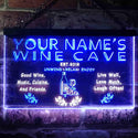 ADVPRO Name Personalized Custom Wine Cave Bar Pub Neon Light Sign Dual Color LED Neon Sign st6-qw-tm - White & Blue