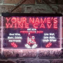 ADVPRO Name Personalized Custom Wine Cave Bar Pub Neon Light Sign Dual Color LED Neon Sign st6-qw-tm - White & Red