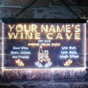 ADVPRO Name Personalized Custom Wine Cave Bar Pub Neon Light Sign Dual Color LED Neon Sign st6-qw-tm - White & Yellow