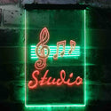 ADVPRO Studio Music Notes Bedroom  Dual Color LED Neon Sign st6-s0001 - Green & Red