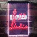 ADVPRO Studio Music Notes Bedroom  Dual Color LED Neon Sign st6-s0001 - White & Red