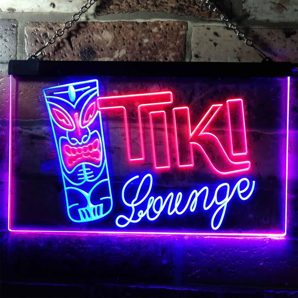 ADVPRO Tiki Lounge Bar Mask Beer Ale Pub Dual Color LED Neon Sign st6-s0002 - Blue & Red