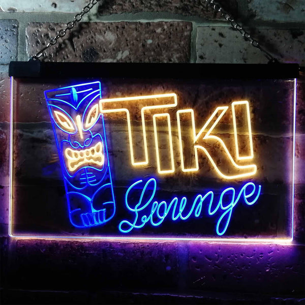 ADVPRO Tiki Lounge Bar Mask Beer Ale Pub Dual Color LED Neon Sign st6-s0002 - Blue & Yellow