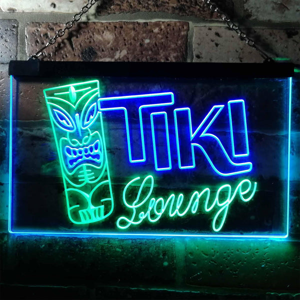 ADVPRO Tiki Lounge Bar Mask Beer Ale Pub Dual Color LED Neon Sign st6-s0002 - Green & Blue