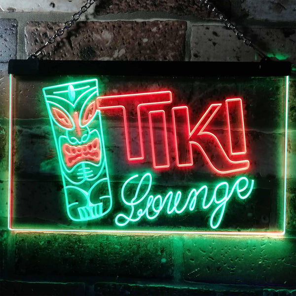 ADVPRO Tiki Lounge Bar Mask Beer Ale Pub Dual Color LED Neon Sign st6-s0002 - Green & Red