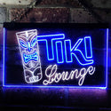 ADVPRO Tiki Lounge Bar Mask Beer Ale Pub Dual Color LED Neon Sign st6-s0002 - White & Blue