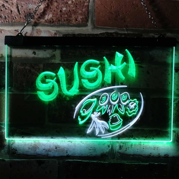 ADVPRO Sushi Japanese Food Restaurant Dual Color LED Neon Sign st6-s0008 - White & Green