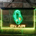 ADVPRO On Air Headphone Recording Studio Dual Color LED Neon Sign st6-s0013 - Green & Yellow
