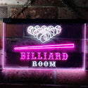 ADVPRO Billiard Room Pool Snooker Man Cave Dual Color LED Neon Sign st6-s0082 - White & Purple