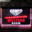 ADVPRO Billiard Room Pool Snooker Man Cave Dual Color LED Neon Sign st6-s0082 - White & Red