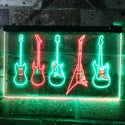 ADVPRO Guitar Hero Music Room Band Man Cave Dual Color LED Neon Sign st6-s0091 - Green & Red