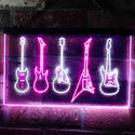 ADVPRO Guitar Hero Music Room Band Man Cave Dual Color LED Neon Sign st6-s0091 - White & Purple