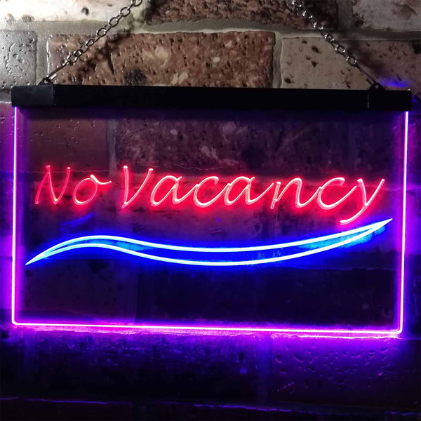 ADVPRO No Vacancy Motel Hotel Display Dual Color LED Neon Sign st6-s0128 - Blue & Red