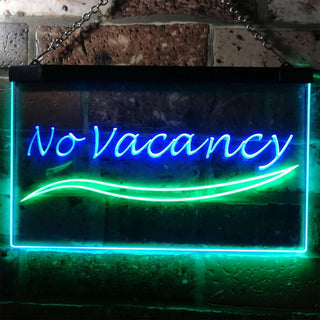 ADVPRO No Vacancy Motel Hotel Display Dual Color LED Neon Sign st6-s0128 - Green & Blue