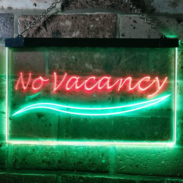 ADVPRO No Vacancy Motel Hotel Display Dual Color LED Neon Sign st6-s0128 - Green & Red