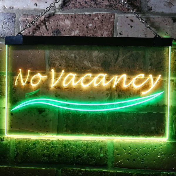 ADVPRO No Vacancy Motel Hotel Display Dual Color LED Neon Sign st6-s0128 - Green & Yellow