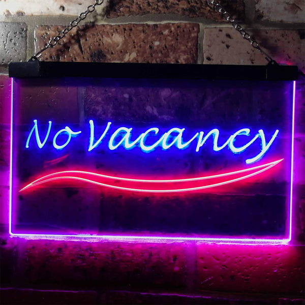 ADVPRO No Vacancy Motel Hotel Display Dual Color LED Neon Sign st6-s0128 - Red & Blue