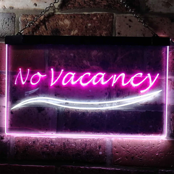 ADVPRO No Vacancy Motel Hotel Display Dual Color LED Neon Sign st6-s0128 - White & Purple