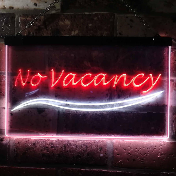 ADVPRO No Vacancy Motel Hotel Display Dual Color LED Neon Sign st6-s0128 - White & Red