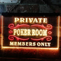 ADVPRO Private Poker Room Member Only Dual Color LED Neon Sign st6-s0144 - Red & Yellow