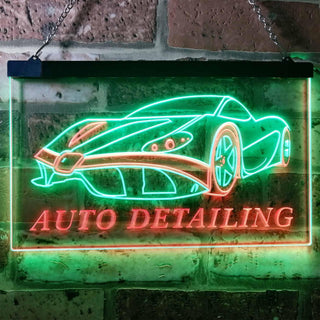 ADVPRO Auto Detailing Car Repair Garage Dual Color LED Neon Sign st6-s0233 - Green & Red