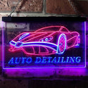 ADVPRO Auto Detailing Car Repair Garage Dual Color LED Neon Sign st6-s0233 - Red & Blue