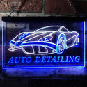ADVPRO Auto Detailing Car Repair Garage Dual Color LED Neon Sign st6-s0233 - White & Blue