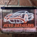 ADVPRO Auto Detailing Car Repair Garage Dual Color LED Neon Sign st6-s0233 - White & Orange