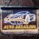 ADVPRO Auto Detailing Car Repair Garage Dual Color LED Neon Sign st6-s0233 - White & Yellow