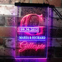 ADVPRO Name Personalized Surname Initial Custom Est. Year Neon Sign Dual Color LED Neon Sign st6-wi-tm - Blue & Red