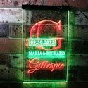 ADVPRO Name Personalized Surname Initial Custom Est. Year Neon Sign Dual Color LED Neon Sign st6-wi-tm - Green & Red