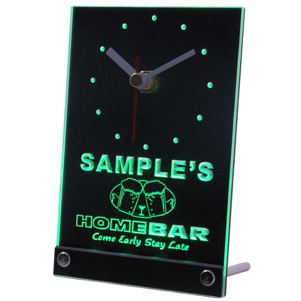 ADVPRO Home Bar Personalized Bar Pub Kitchen Decor Neon Led Table Clock tncp-tm - Green