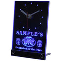 ADVPRO Irish Pub Shamrock Personalized Bar Pub Decor Neon Led Table Clock tncpa-tm - Blue