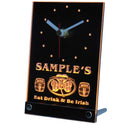 ADVPRO Irish Pub Shamrock Personalized Bar Pub Decor Neon Led Table Clock tncpa-tm - Yellow