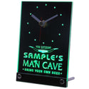 ADVPRO Man Cave Cowboys Personalized Bar Pub Decor Neon Led Table Clock tncpb-tm - Green
