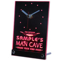 ADVPRO Man Cave Cowboys Personalized Bar Pub Decor Neon Led Table Clock tncpb-tm - Red