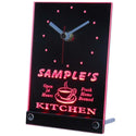 ADVPRO Home Kitchen Personalized Bar Pub Decor Neon Led Table Clock tncpc-tm - Red