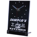 ADVPRO Home Kitchen Personalized Bar Pub Decor Neon Led Table Clock tncpc-tm - White