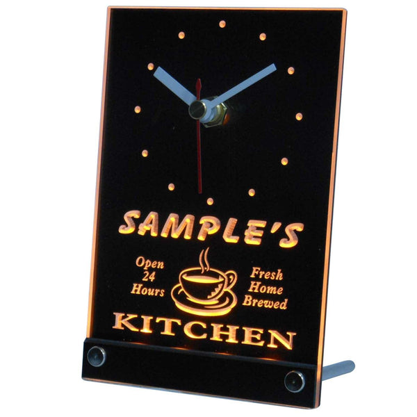 ADVPRO Home Kitchen Personalized Bar Pub Decor Neon Led Table Clock tncpc-tm - Yellow