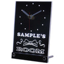 ADVPRO Girl Boy Kids Room Personalized Ribbion Neon Led Table Clock tncpe-tm - White