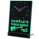 ADVPRO Guitar Band Room Personalized Bar Pub Decor Neon Led Table Clock tncpf-tm - Green