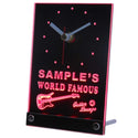 ADVPRO Guitar Band Room Personalized Bar Pub Decor Neon Led Table Clock tncpf-tm - Red