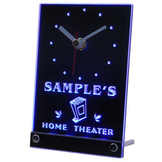 ADVPRO Home Theater Personalized Bar Beer Decor Neon Led Table Clock tncph-tm - Blue