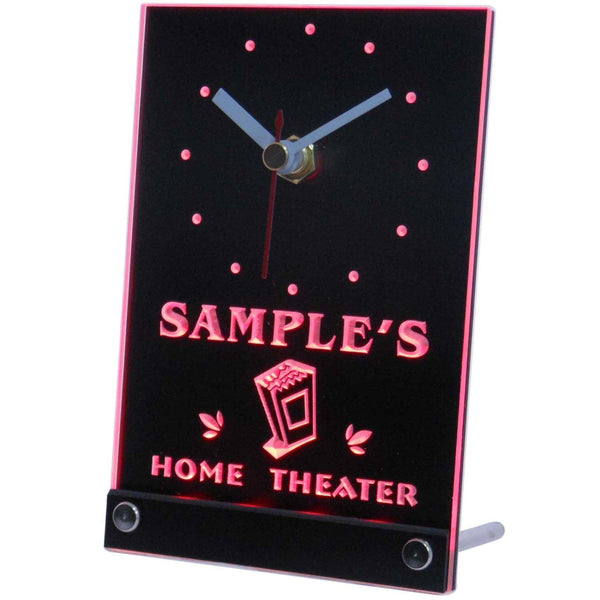 ADVPRO Home Theater Personalized Bar Beer Decor Neon Led Table Clock tncph-tm - Red