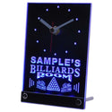 ADVPRO Billiards Room Personalized Bar Beer Decor Neon Led Table Clock tncpj-tm - Blue