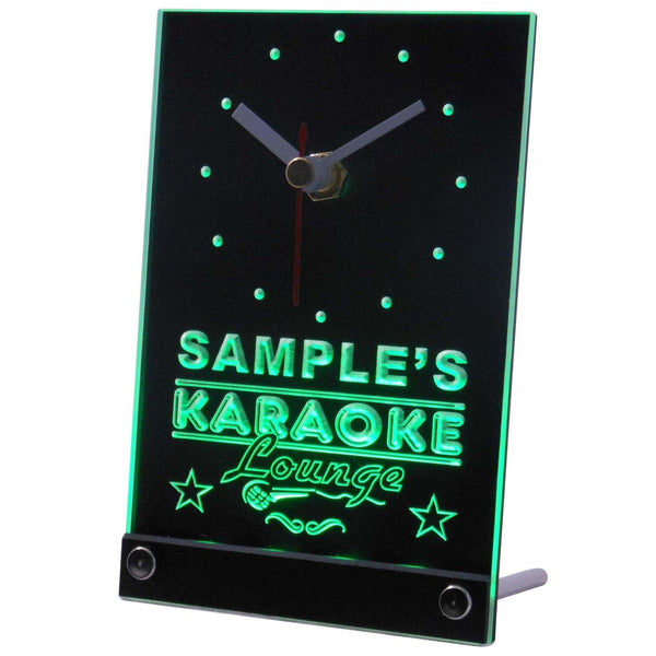 ADVPRO Karaoke Lounge Room Personalized Bar Beer Decor Neon Led Table Clock tncpk-tm - Green
